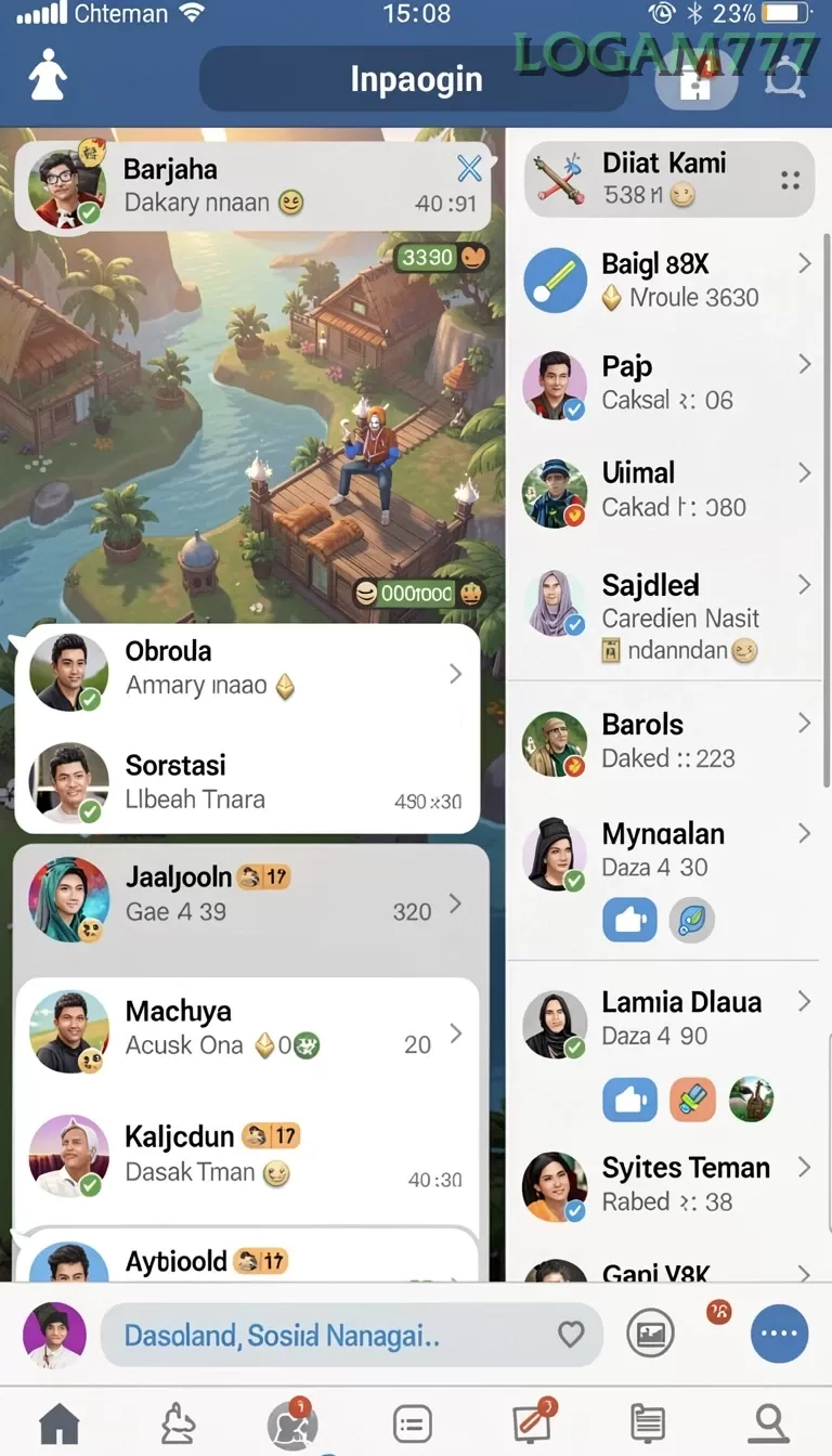 Cuplikan layar RPRPRP — menu navigasi
