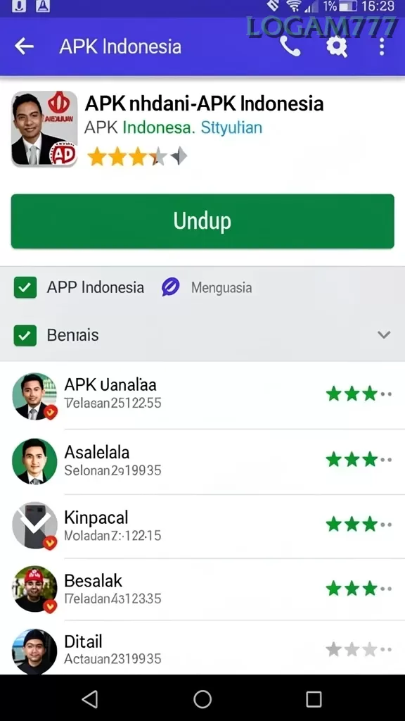 Cuplikan layar BERKAHSPIN — pengaturan akun