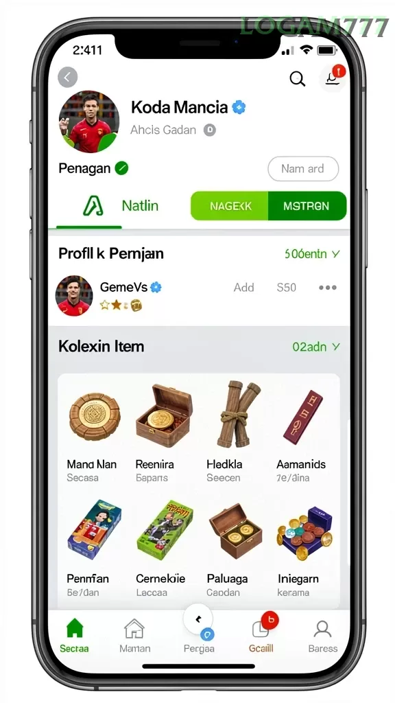 Cuplikan layar S13 — menu navigasi