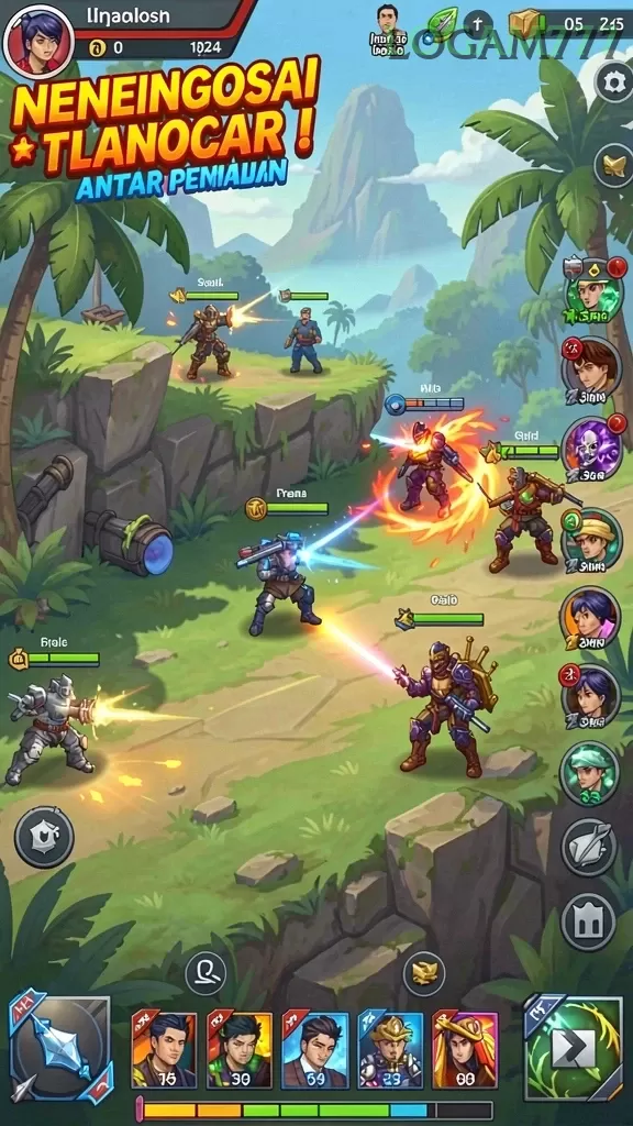 Cuplikan layar PGSPLAY — menu navigasi
